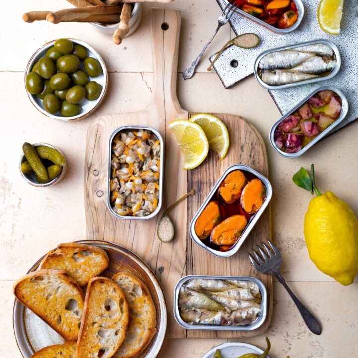 tinned fish platter at Johns